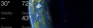 「3D Earth」宇宙からみた地球が美しい正確な気象予測と世界時計アプリ