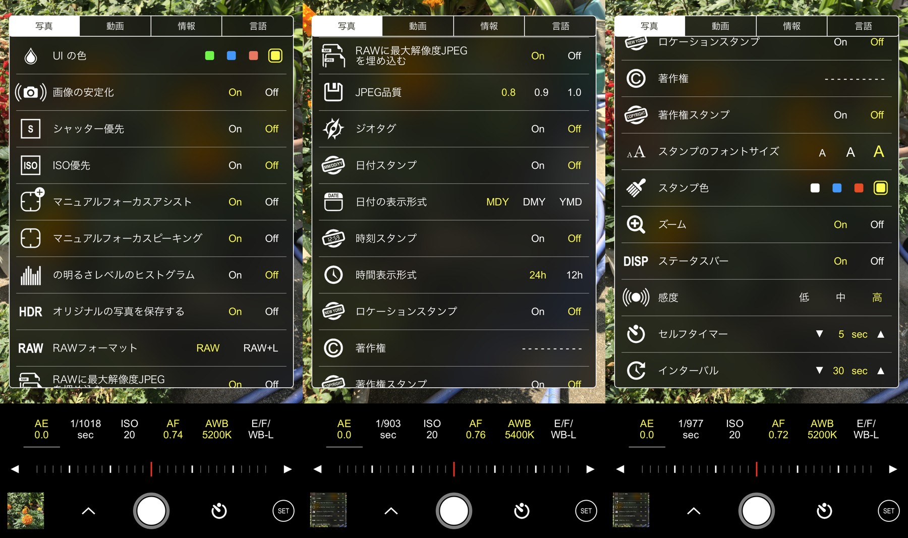 設定もこんなに本格的です