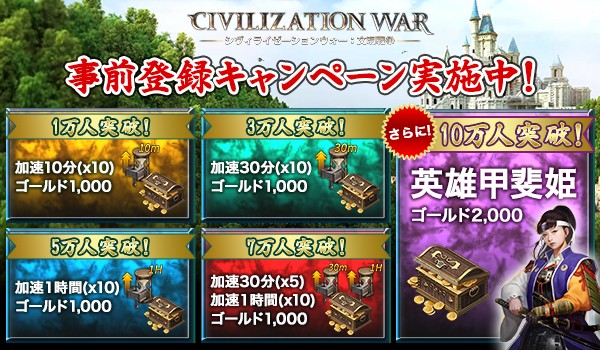 シヴィライゼーションウォー事前登録キャンペーン画像