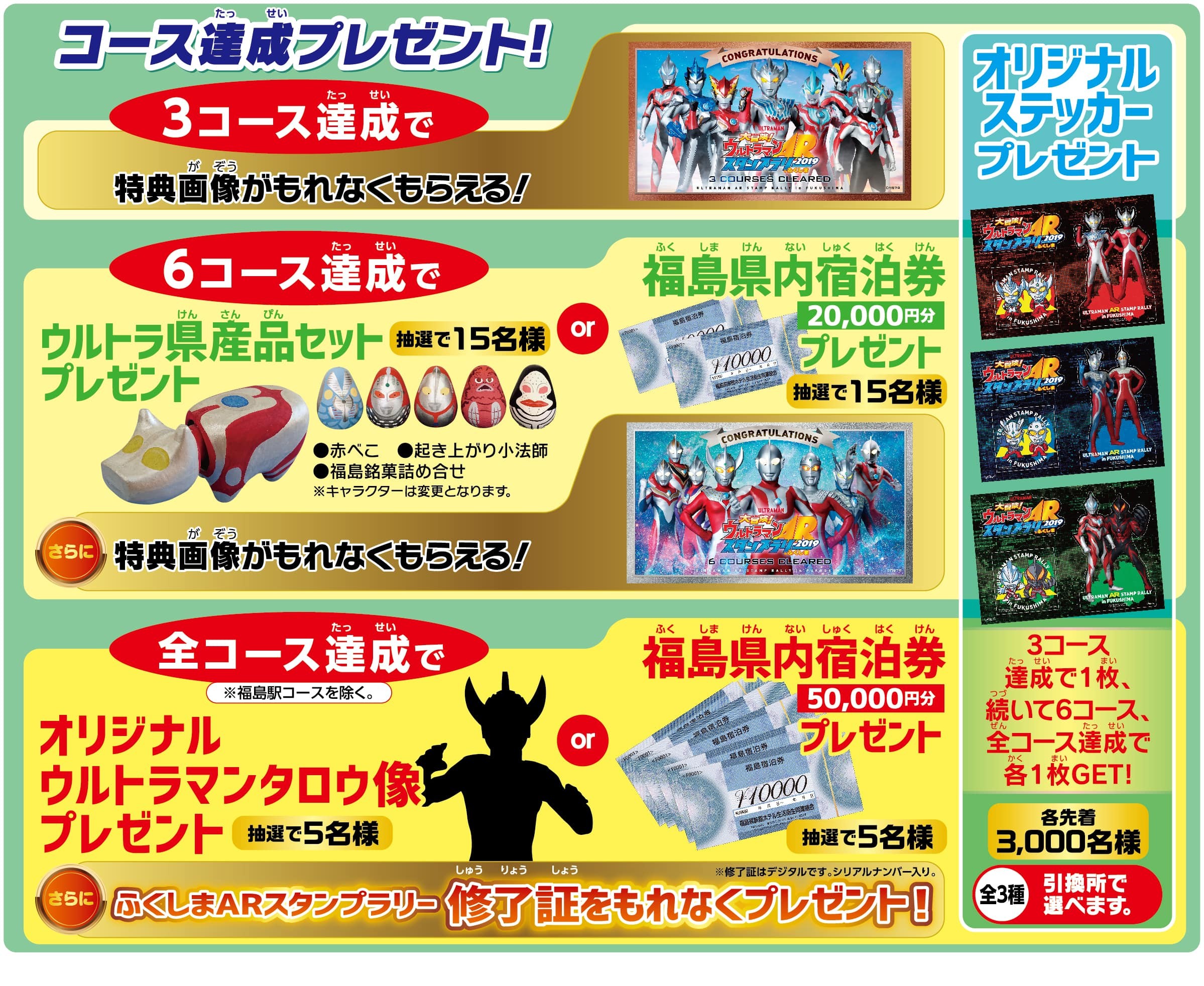 ウルトラマンARスタンプラリー賞品画像