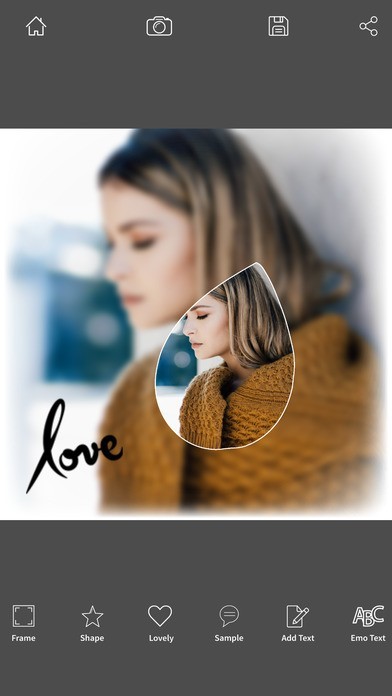 ぼかし 写真 こらーじゅ モザイク, 写真加工・画像編集・文字入れ - Blur Layout Collage | スクリーンショットその1