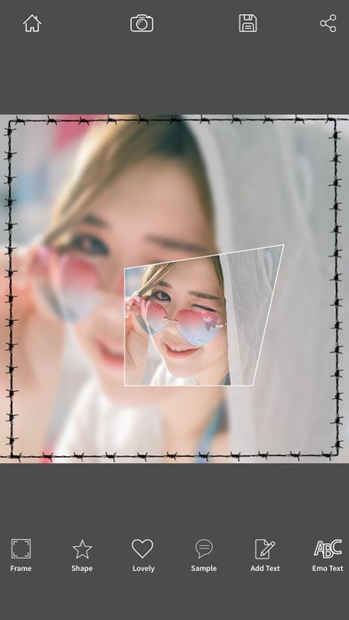 ぼかし 写真 こらーじゅ モザイク, 写真加工・画像編集・文字入れ - Blur Layout Collage | スクリーンショットその2