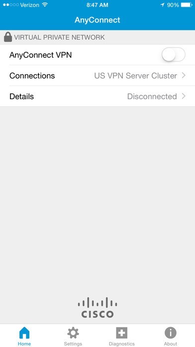 Cisco AnyConnect | スクリーンショットその1