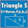 三辺で面積計算（ヘロンの公式）Triangle S アイコン