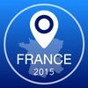 フランスオフライン地図+シティガイドナビゲーター、観光名所と転送 アイコン