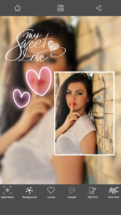 写真 コラージュ 写真 ぼかし, 写真加工・画像編集・文字入れ - Blur Collage Background | スクリーンショットその2