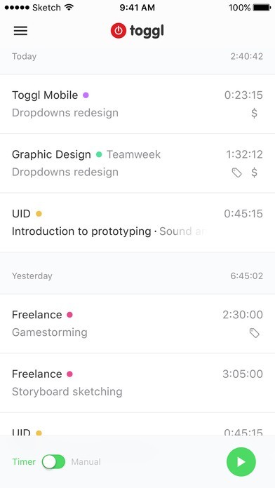 Toggl Work Time Tracker | スクリーンショットその2