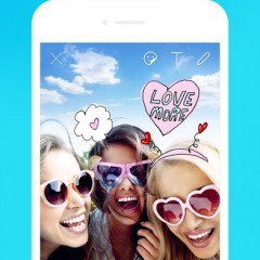 みんなで楽しく写真撮影できるアプリ「SNOW」のアイコン