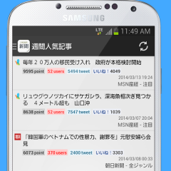 キーワード検索で同一テーマ読み比べに便利！新聞ニュースアプリのアイコン