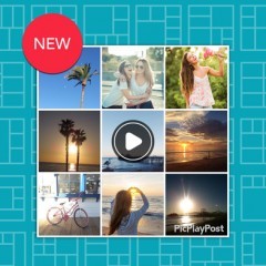 写真だけでなく動画も！PicPlayPostは新しいタイプのコラージュ編集アプリのアイコン