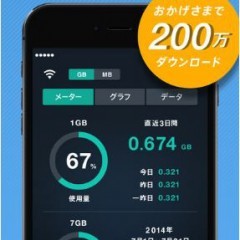 スマホの使いすぎ防止にも使えるアプリ【通信量チェッカー】のアイコン