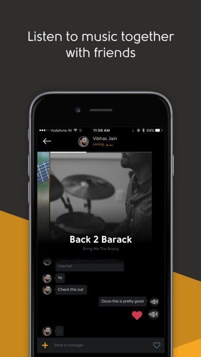 LISN - 同期された音楽チャット | スクリーンショットその1