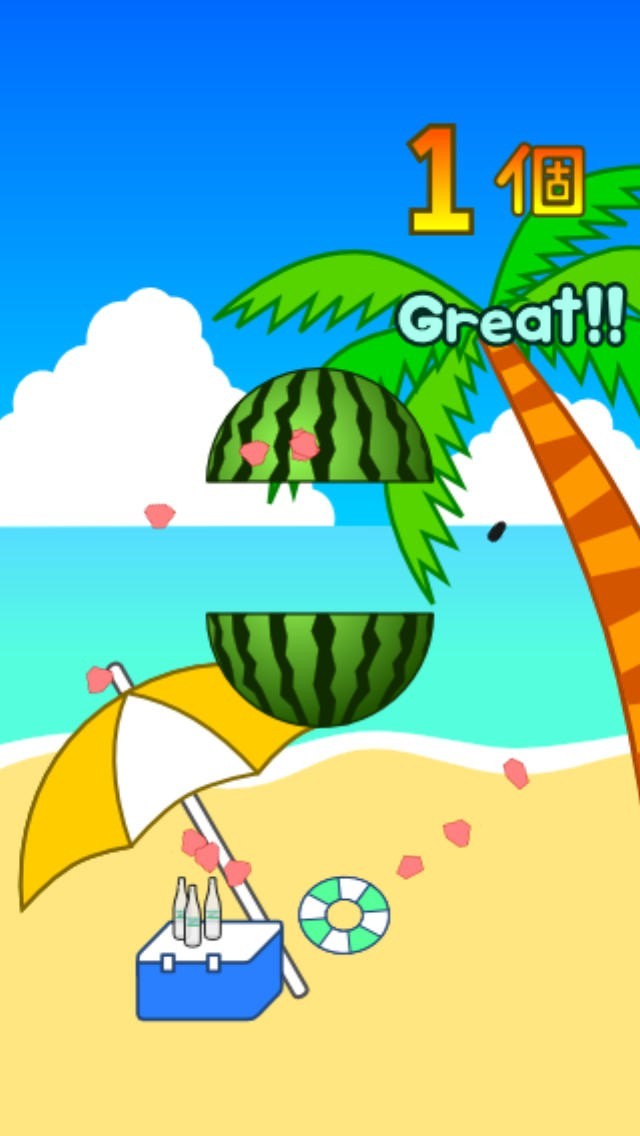 フリックでスイカ割り | スクリーンショットその1
