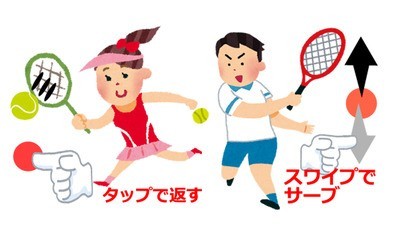 二人でできるゲーム　二人テニス | スクリーンショットその1