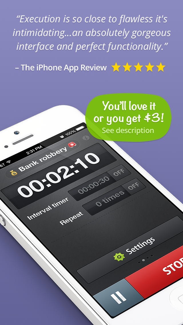 Repeat Timer Pro Repeating Interval Alarm Clock Timer iPhone