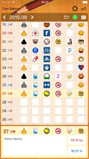 ダイエット メモ スタンプ Iphone Androidスマホアプリ ドットアップス Apps