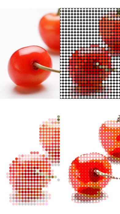 Dot Art 丸ドット絵や8ビットアートモザイク写真風無料画像編集加工アプリ Iphone Androidスマホアプリ ドット アップス Apps