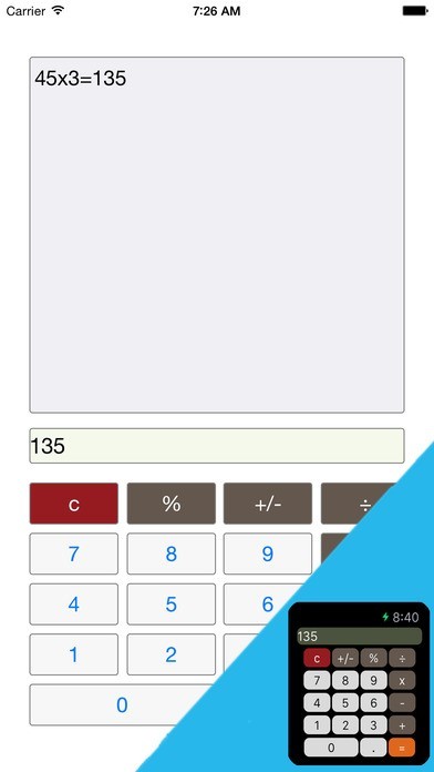 でんたく君 - 計算機 電卓 for Apple Watch | スクリーンショットその1