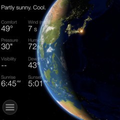 「3D Earth」宇宙からみた地球が美しい正確な気象予測と世界時計アプリのアイコン