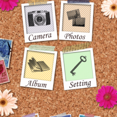 「人気の無料カメラアプリphotodeco－Toy （トイ）、 lomo （ロモ）、フィルター、 エフェクト、 スタンプ、フレーム、スクラップ機能でカワイイ プリクラ風にデコ！」で写真のデコ名人のアイコン