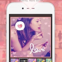 かわいいハートをモチーフにしたスタンプで簡単に写真をデコレーションできる「My Heart Camera - 写真デコ・コラージュのハートカメラ」のアイコン