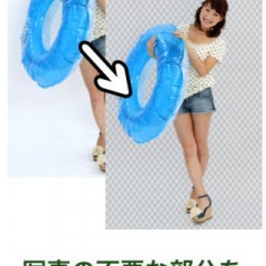 「合成＆コラージュ」は、写真を使って合成写真を作成したり、コラージュ風の画像を作成できるアプリのアイコン