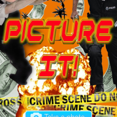 「写真楽しい！(Picture it!)」は、アメリカンコミックやハリウッド映画のように写真をデコレーションできるアプリのアイコン