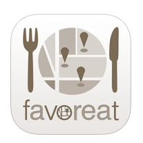 「favoreat」（フェイバーイート）・美味しい料理だけを食べたい人向けSNSアプリのアイコン