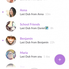 「Dubsmash」はチャット機能＋おもしろ動画録画機能であなたの人生をもっと楽しくのアイコン