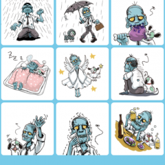 「ゾンビスタンプ-LINEで送信できるゾンビスタンプ-」スタンプで差をつけようのアイコン