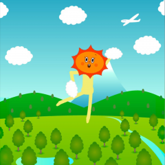 雨でも陽気な「お天気さんちゃん」のアイコン