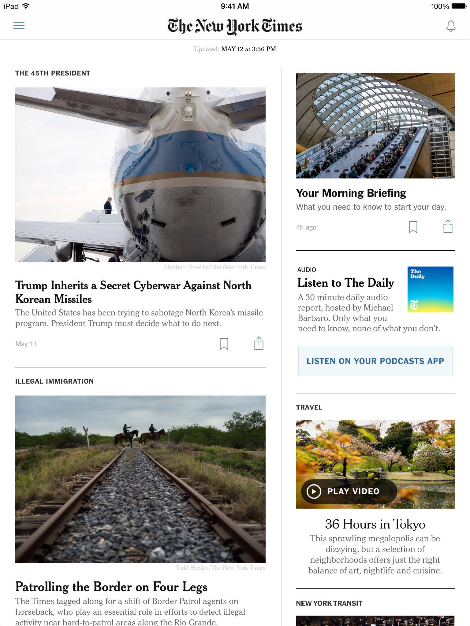 App.nytimes Today's Paper