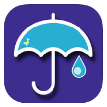 「降水確率？」アプリの名前そのまま、シンプルに降水確率がチェックできるアプリのアイコン