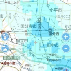 「雨かしら？[地図で見る天気予報アプリ]」雨雲の動きを見ることに特化したお天気アプリのアイコン