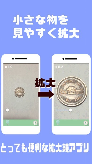 小さな文字を読みやすく拡大する便利な虫眼鏡 | スクリーンショット