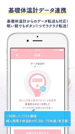 ルナルナ 体温ノート 基礎体温グラフで妊娠 妊活 体調管理 Iphone Androidスマホアプリ ドットアップス Apps