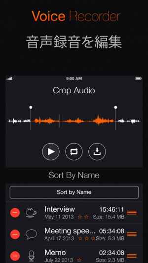 プロボイスレコーダー インタビュアーと学生のためのスマート音声記録ユーティリティ Iphone Androidスマホアプリ ドットアップス Apps