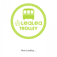 ハワイ・グアム・バリのHISバス移動に便利！「LeaLeaトロリー H.I.S.トロリーバスの位置や運行情報にアクセス！」のアイコン