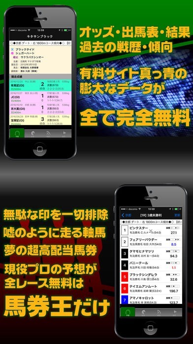 馬券・競馬予想なら無料で全レースを予想するアプリ「馬券王」 for JRA競馬 | スクリーンショットその2
