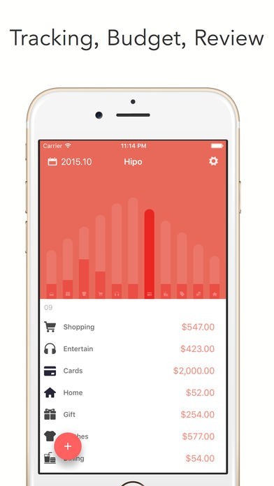 Hipo Track Your Expenses Focus On Budget Balance IPhone Android 