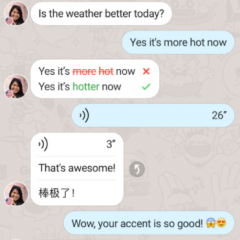 外国語を学びたい方必見！「Hello Talk 相互学習 無料で英会話」は、世界中の人と言語を教えあう外国語学習SNSのアイコン