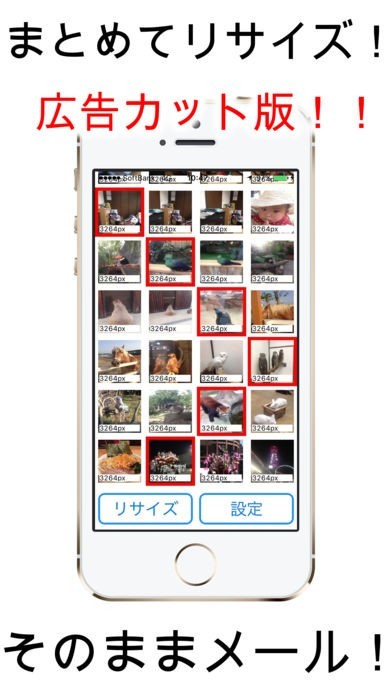 複数の写真/画像をまとめてリサイズ＋-一括変換アプリ | スクリーンショットその1