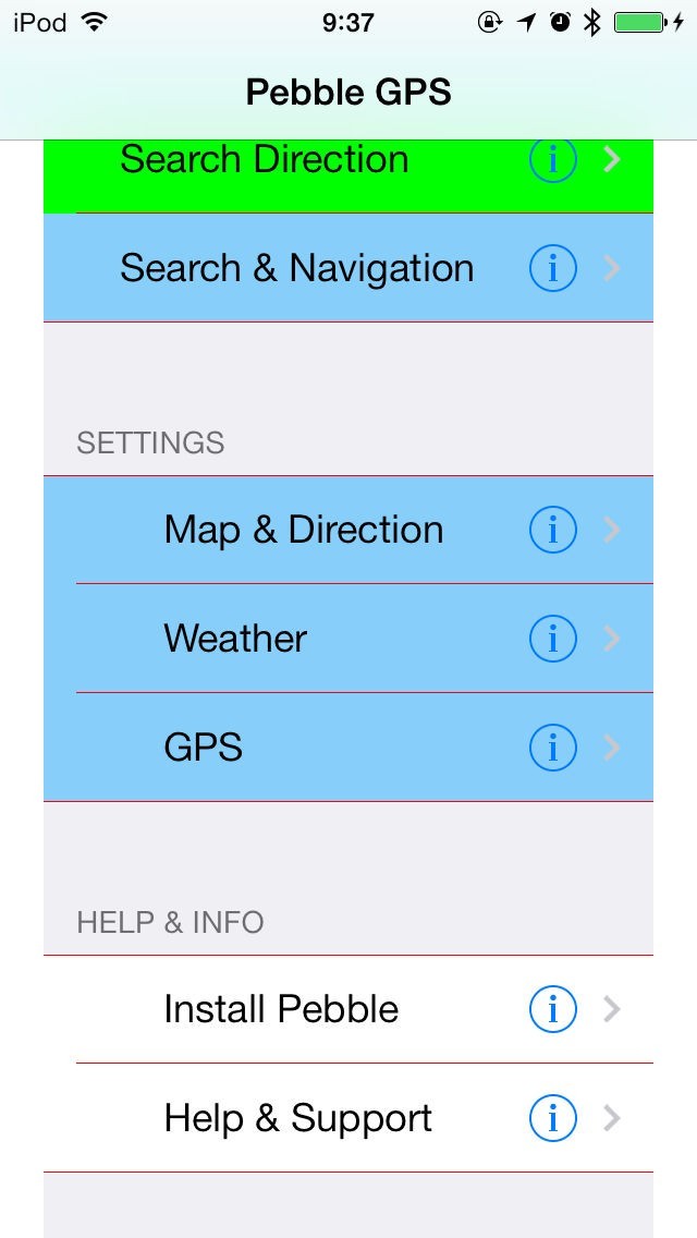 GPS Map for Pebble SmartWatch mini Wrist Navigator & Maps