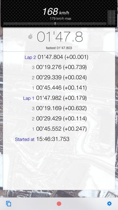 Laps - GPS Circuit logger | スクリーンショットその1