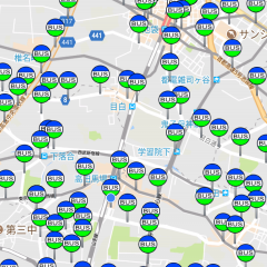 近くのバス停を探すなら「 バス停マップ（バス時刻表、接近情報、運行状況）」のアイコン