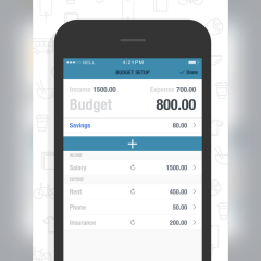 「BUDGT-monthly finances day by day」は簡単に使えるお小遣い帳アプリのアイコン