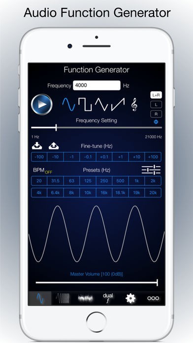 Audio Signal Generator including Sweeps & Noise | iPhone・Android対応のスマホ ...