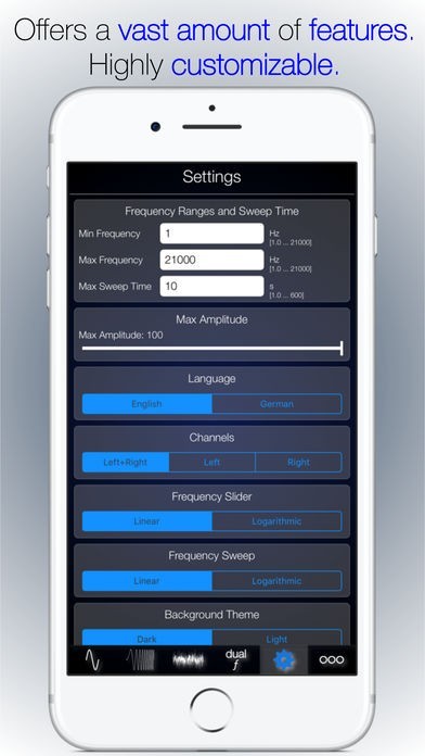 Audio Signal Generator including Sweeps & Noise | iPhone・Android対応のスマホ ...
