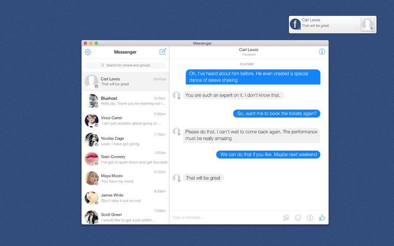 FaceChat for Facebook Messenger | スクリーンショットその1