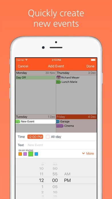 Easy Calendar IPhone Android Apps